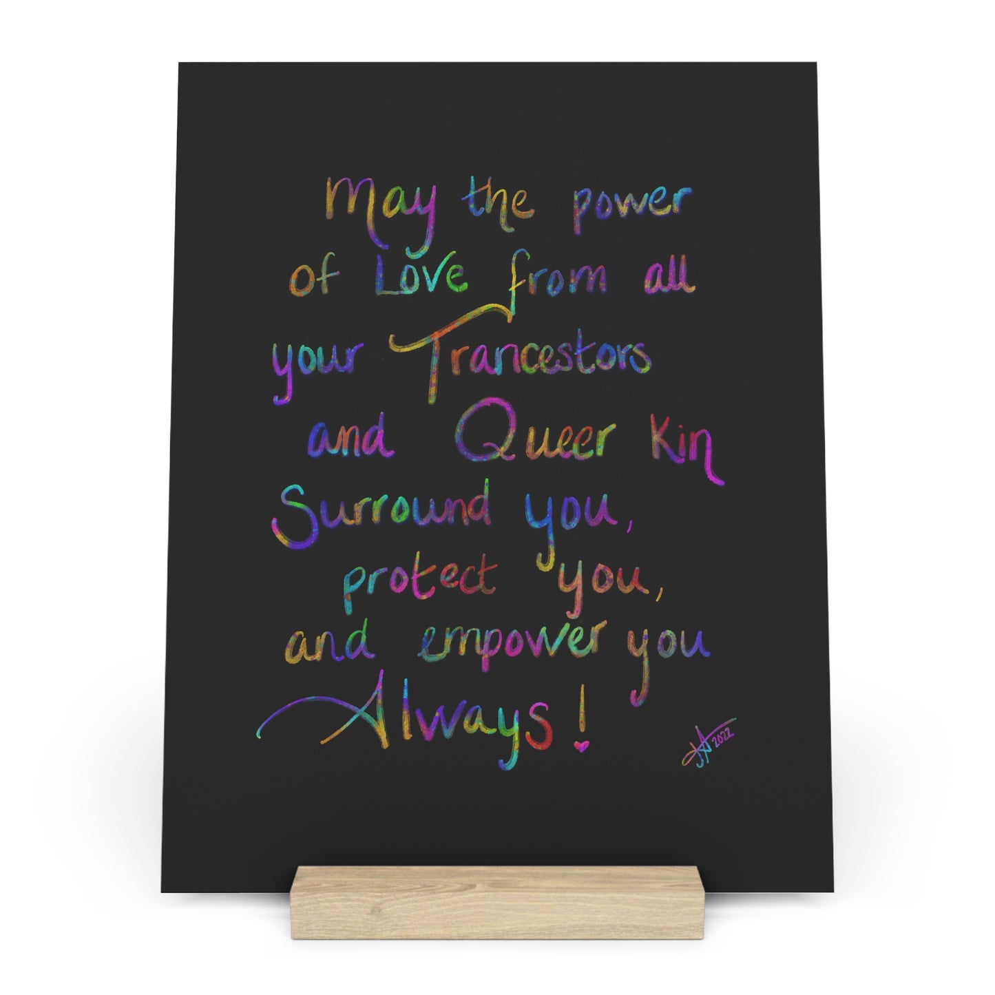 Pride Blessing - Gallery Board with Stand