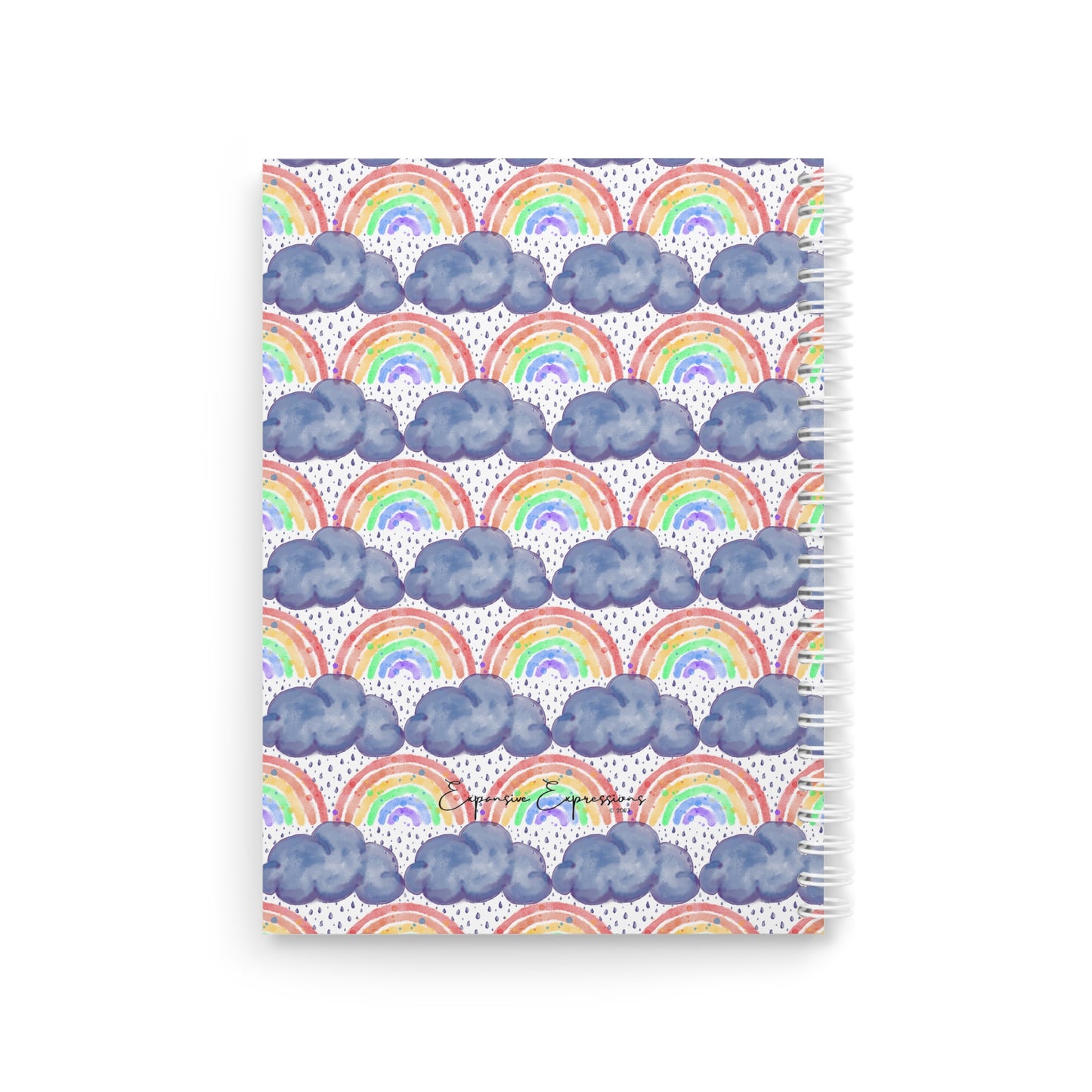Rainbows Watercolor - Spiral Notebook