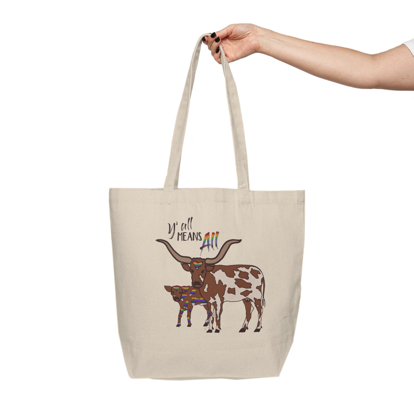 Y'all Means All - Canvas Shopping Tote