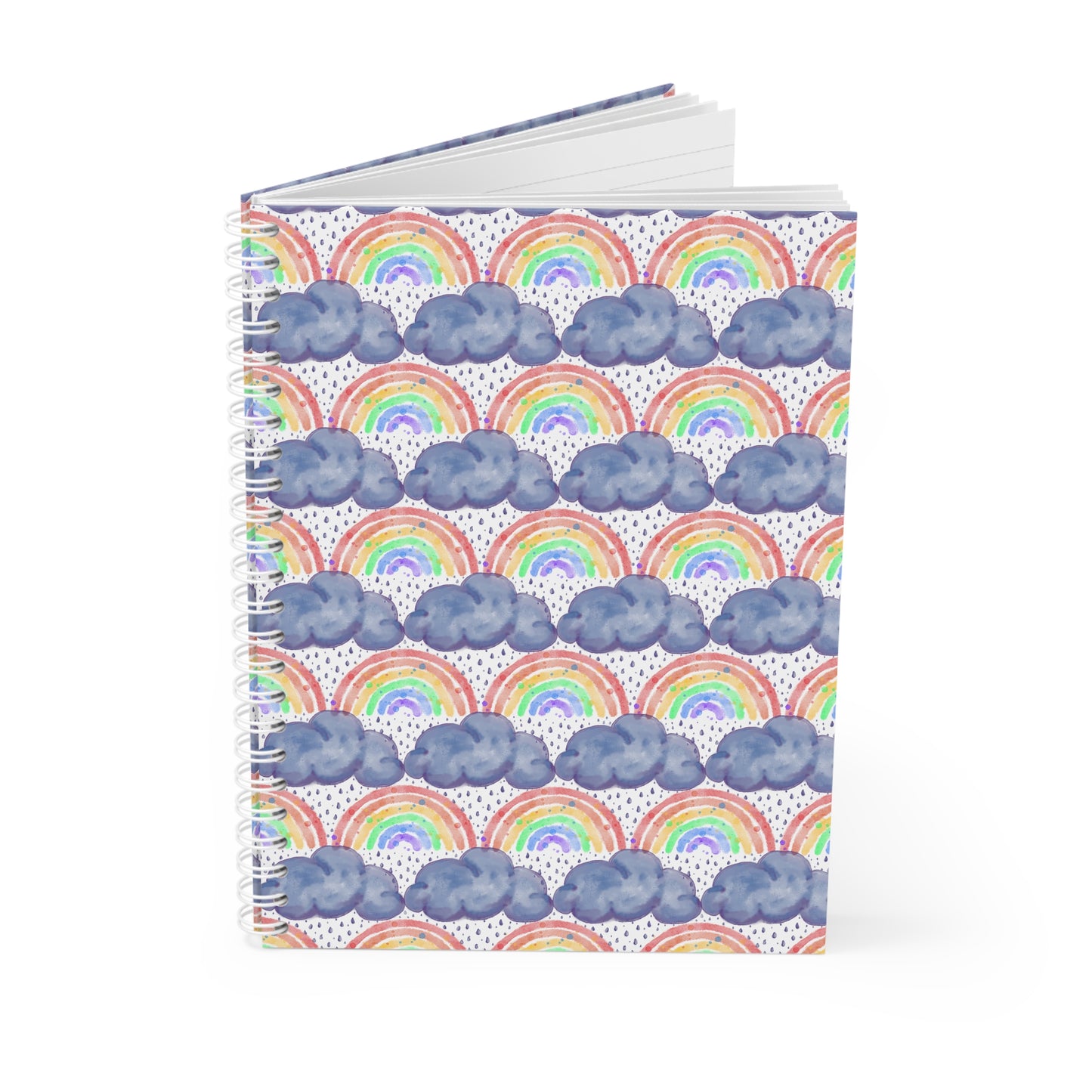 Rainbows Watercolor - Spiral Notebook