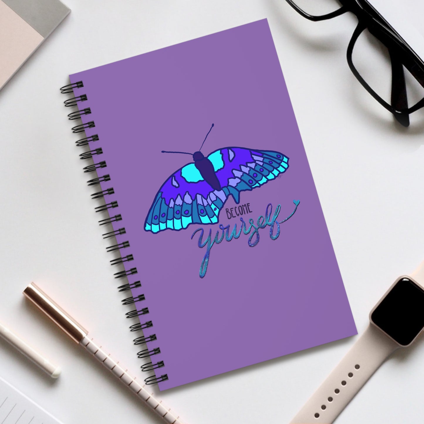 Become Yourself - Spiral Journal (Purple)