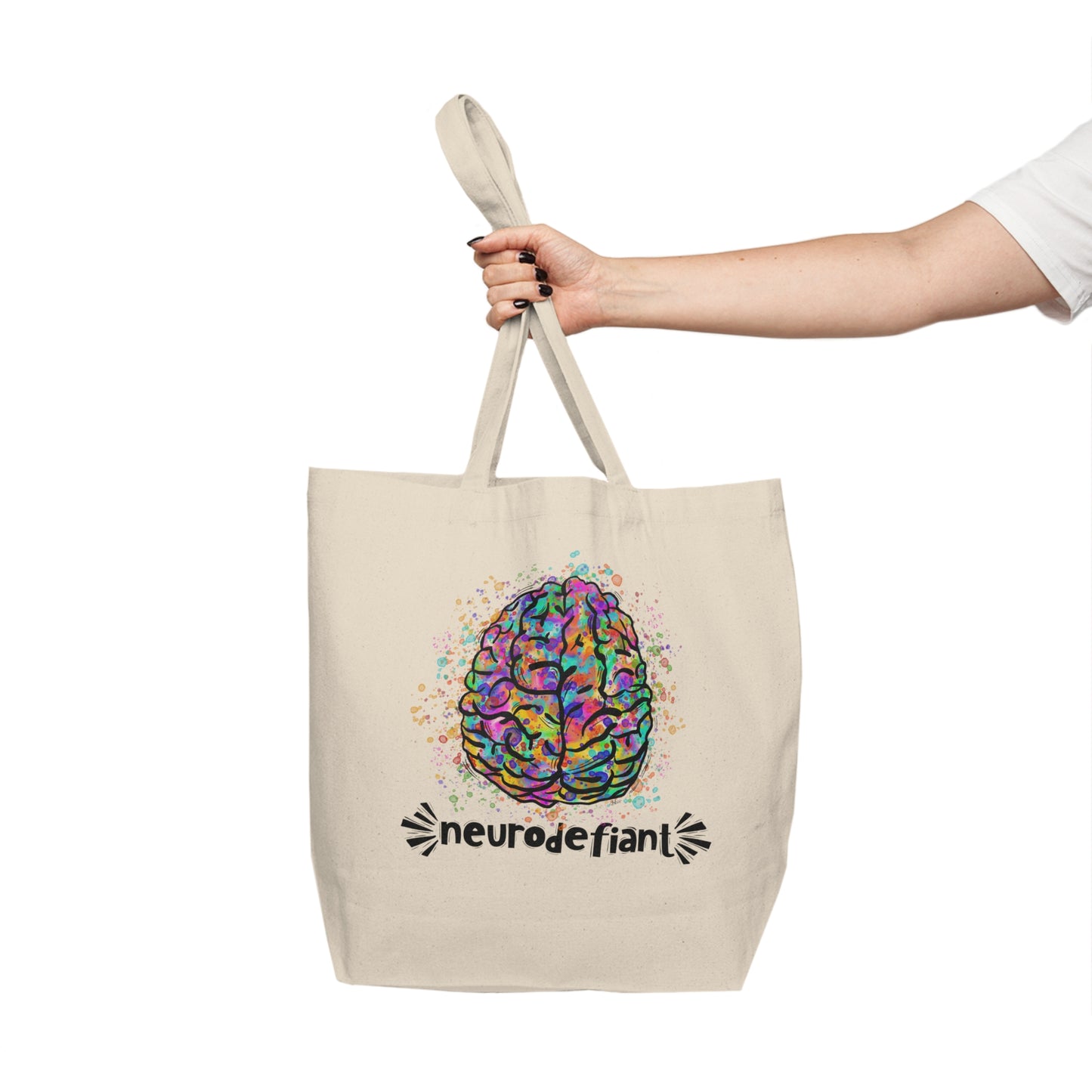NeuroDefiant - Canvas Shopping Tote