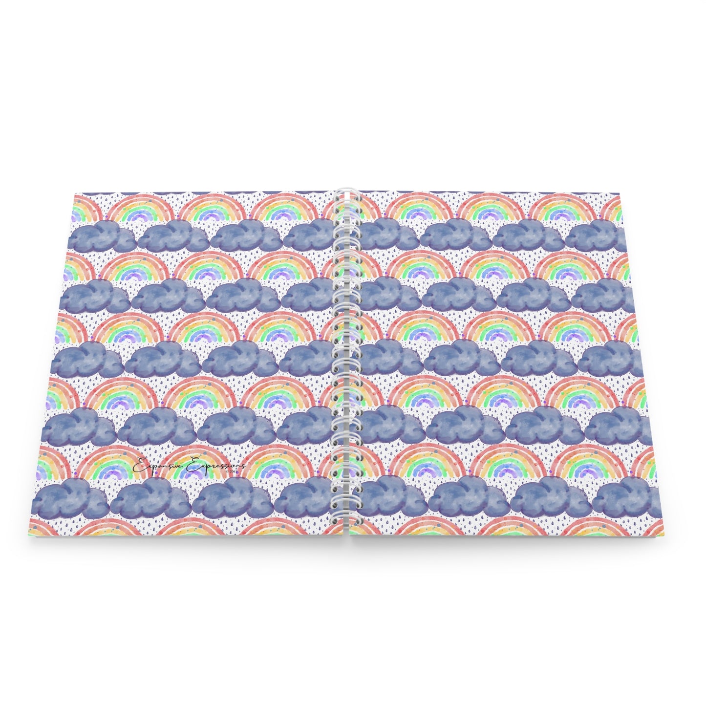 Rainbows Watercolor - Spiral Notebook