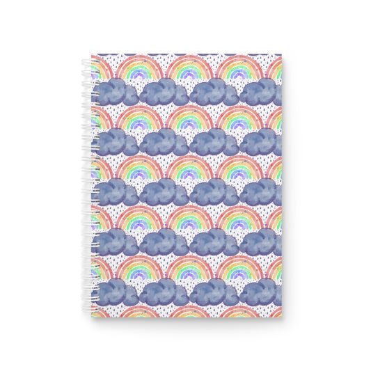 Rainbows Watercolor - Spiral Notebook