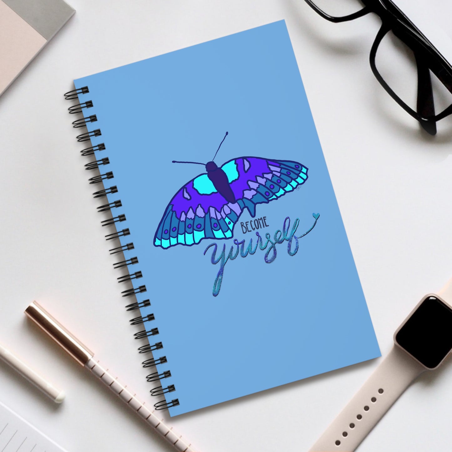 Become Yourself - Spiral Journal (Blue)