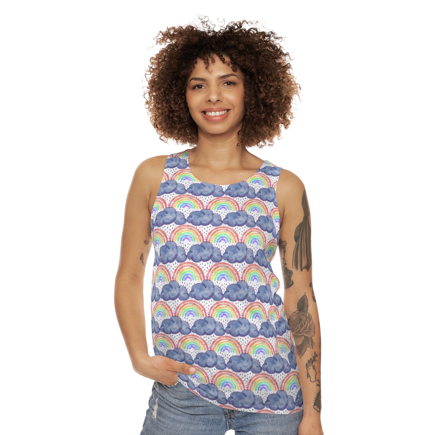 Watercolor Rainbows - Unisex Tank Top