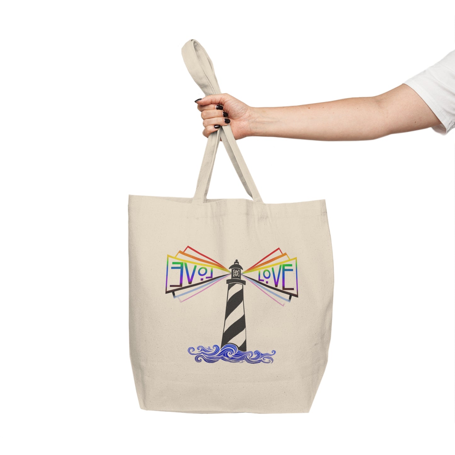 Be a Lighthouse - Canvas Shopping Tote